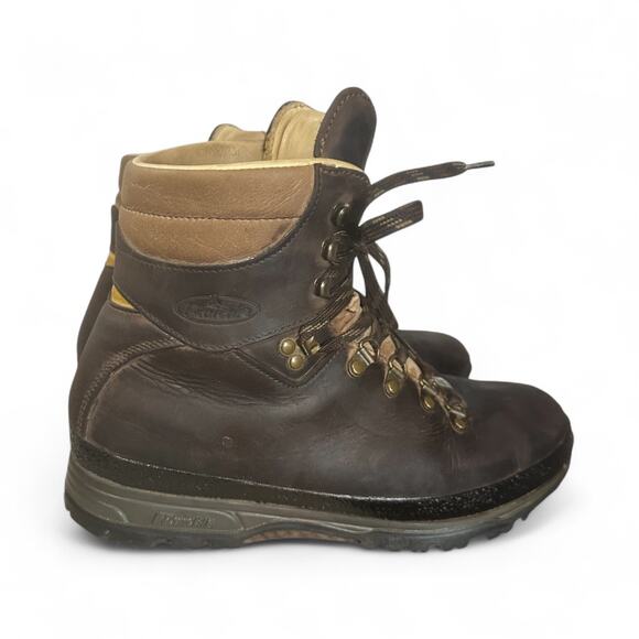 Raichle Men Leather Suede Hiking Mountaineering Boots 9.5 M Brown Ankle 4324 - Picture 2 of 9